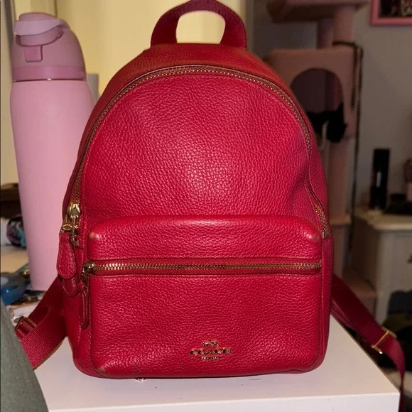 Coach | Bags | Coach Red Leather Backpack | Poshmark display picture 3